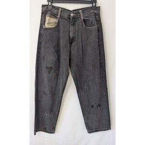 Evolution In Design Y2K Baggy Cargo Jeans Men 36x32 Camo Trim Distressed/Grunge